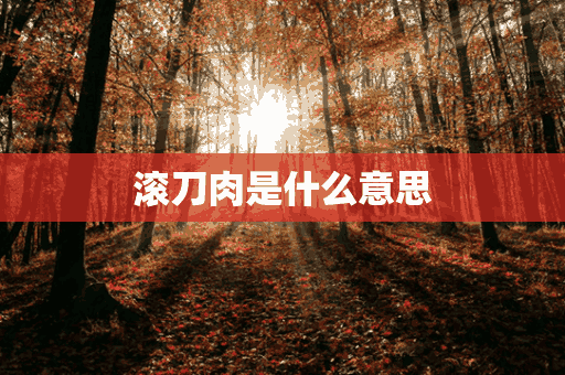 滚刀肉是什么意思